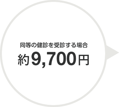 同等の健診を受診する場合 約9,600円